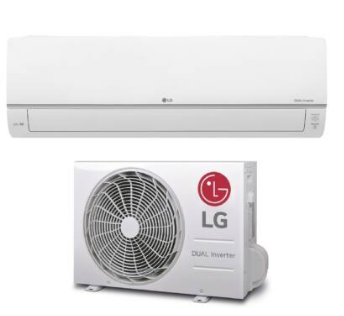 LG DC09RH DELUXE INVERTERES OLDALFALI SPLIT KLÍMA SZETT GYÁRI WIFI R32 2,6 KW